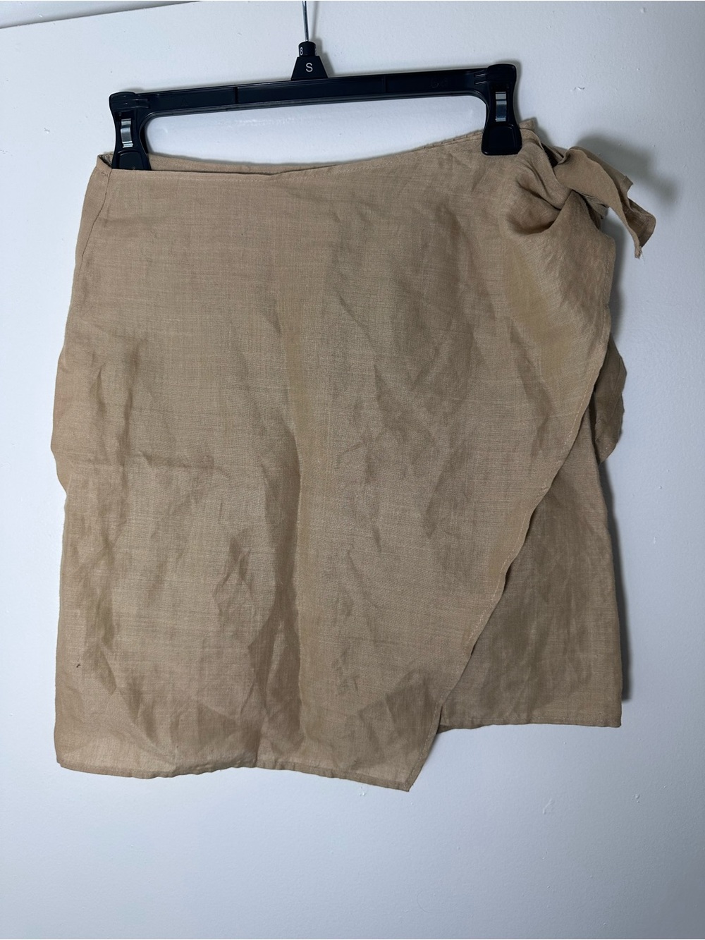 Vintage Linen Women’s Wrap Skirt in Tan